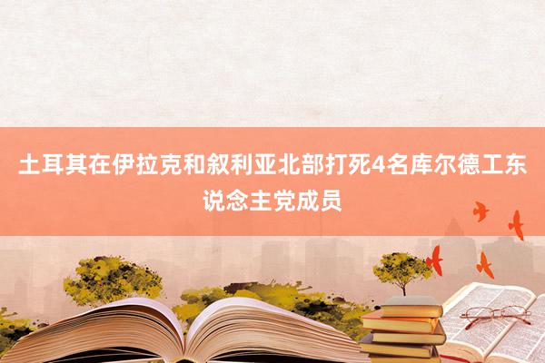 土耳其在伊拉克和叙利亚北部打死4名库尔德工东说念主党成员